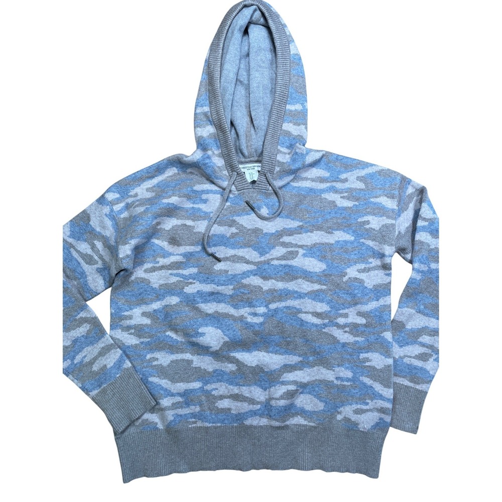 Camouflage Hoodie Project Runway Christian Siriano Pullover Green Gray Medium